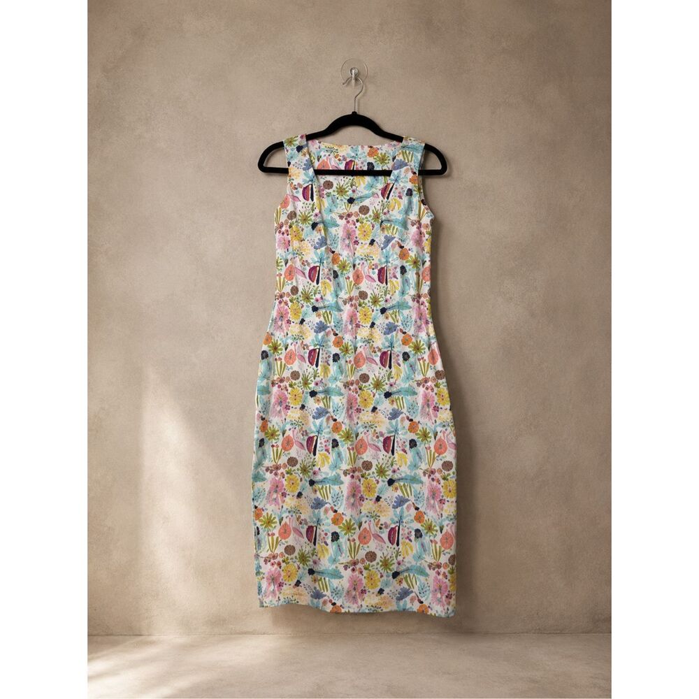 Handmade Vacation Patterned Sweetheart Neckline Dress
